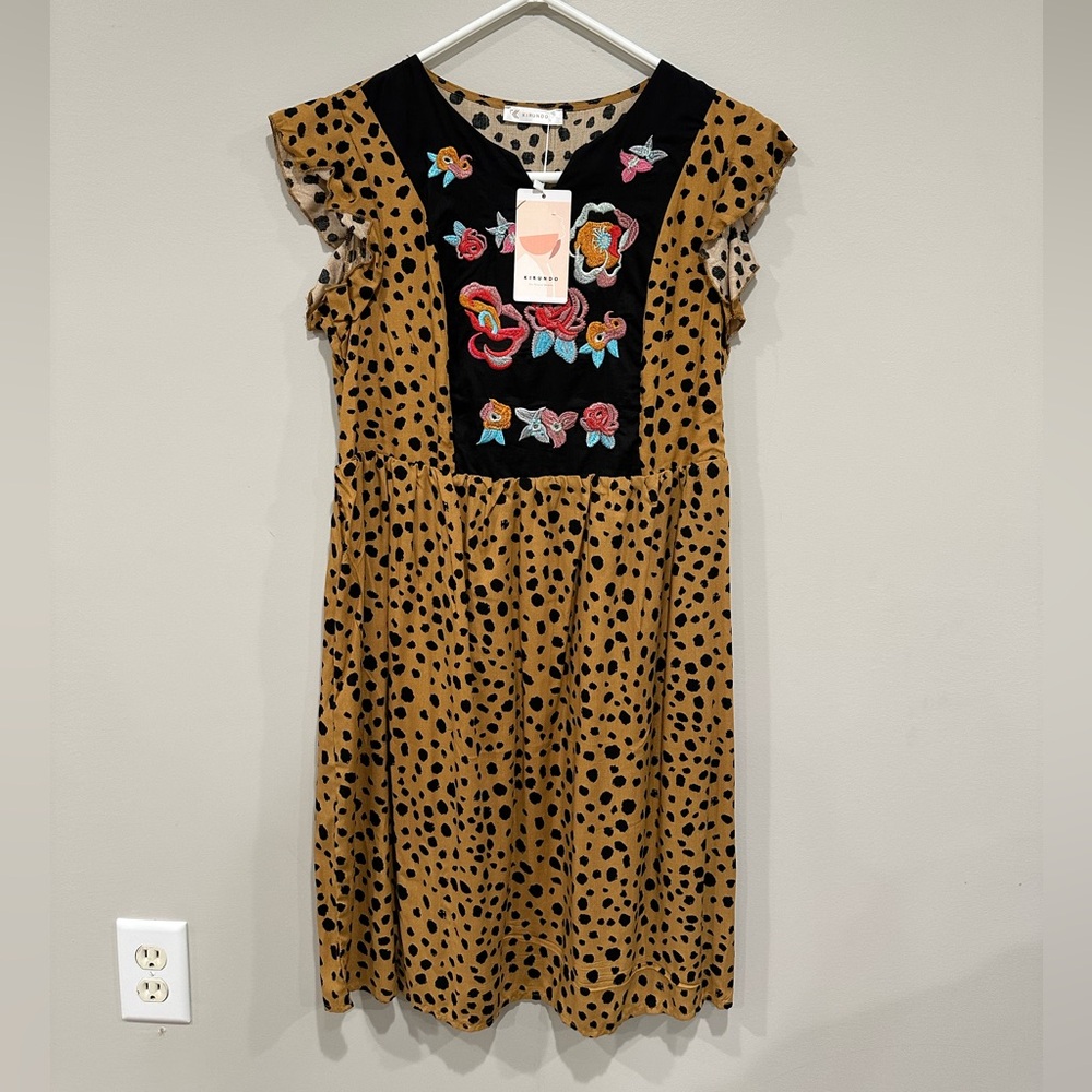 Leopard Hobo Babydoll Dress